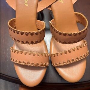 BAMBOO Brown Strappy Sandals